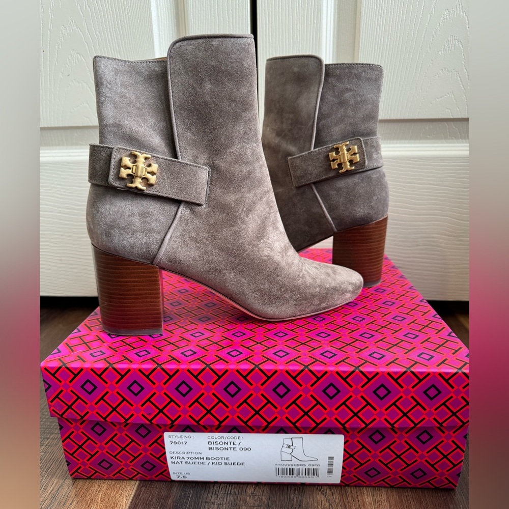 Tory Burch Kira 70mm Bootie. Color Bisonte Size 7.5